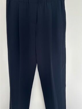 Brunello Cucinelli Womenβs Designer Navy Tailored Dress Pants